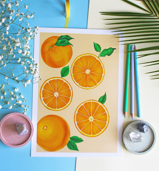 Oranges - Citrus Fruits • Wall Art Print