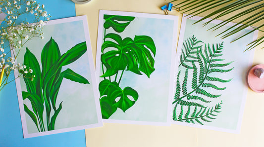 Houseplant Art Print Set • Wall Art Print