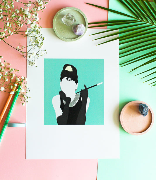 Holly Golightly Portrait | Breakfast At Tiffany's • Wall Art Print