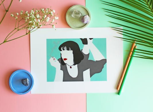 Mia Wallace Pulp Fiction • Wall Art Print