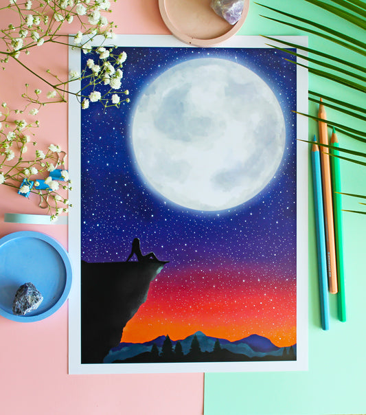 Under The Moon • Wall Art Print