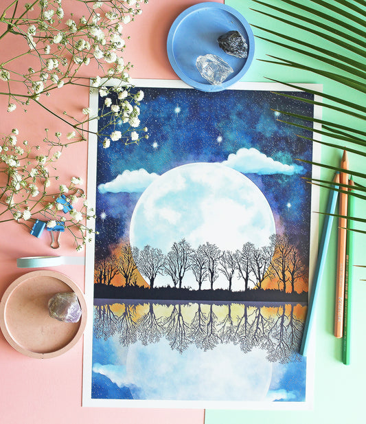 On The Lake • Wall Art Print