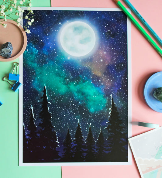 Night Forest • Wall Art Print