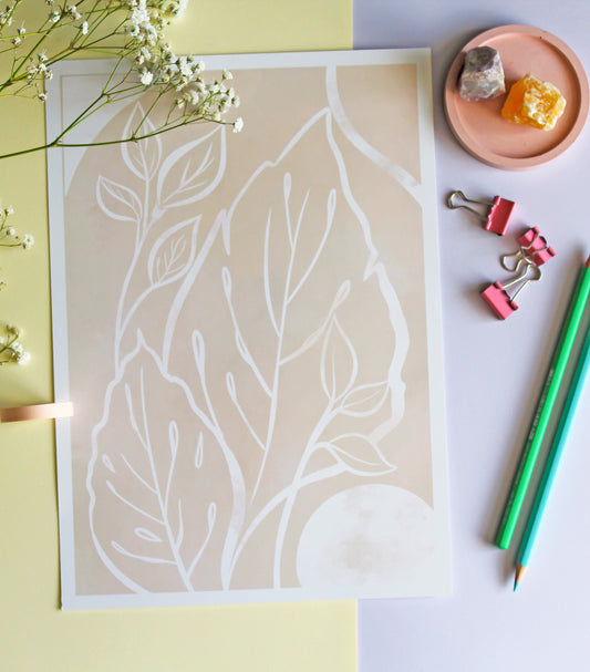 Botanical Line Art - I • Wall Art Print