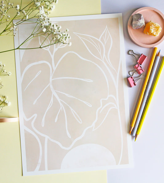 Botanical Line Art - II • Wall Art Print