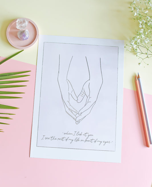 Lovers' Hands - I • Wall Art Print