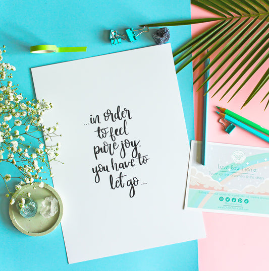 Pure Joy • Typography Wall Print