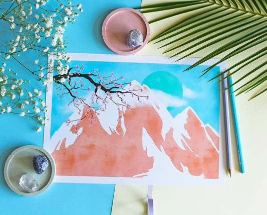 Japanese Mountains • Wall Art Print