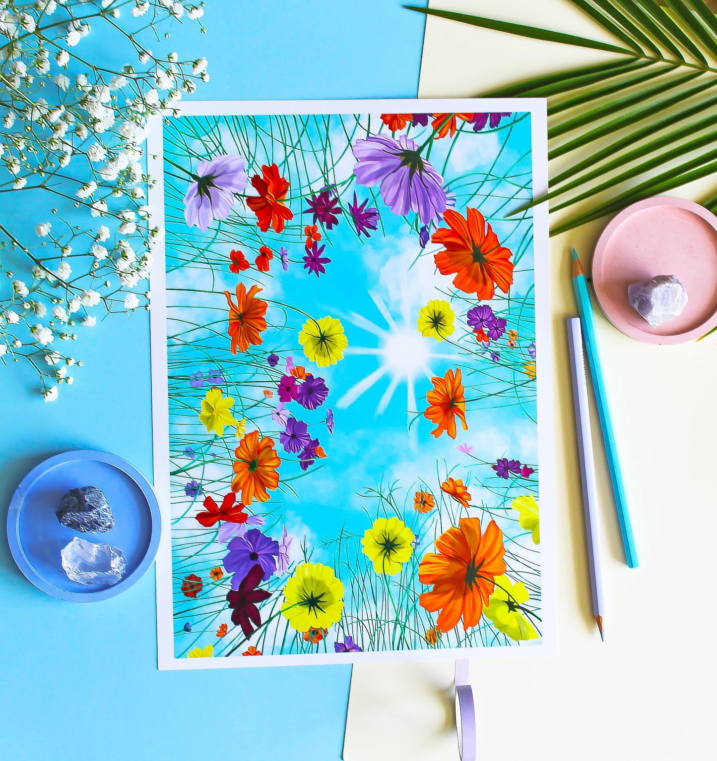 Wildflowers And Sun • Wall Art Print