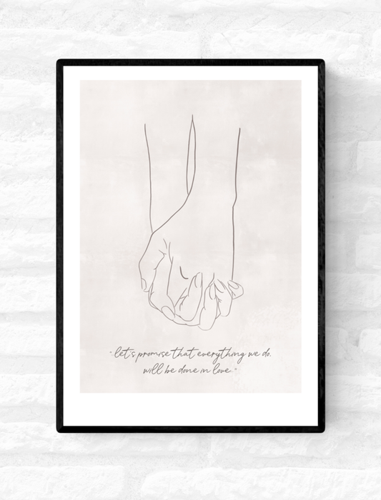 Lovers' Hands - III • Wall Art Print