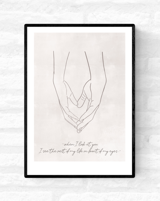 Lovers' Hands - I • Wall Art Print