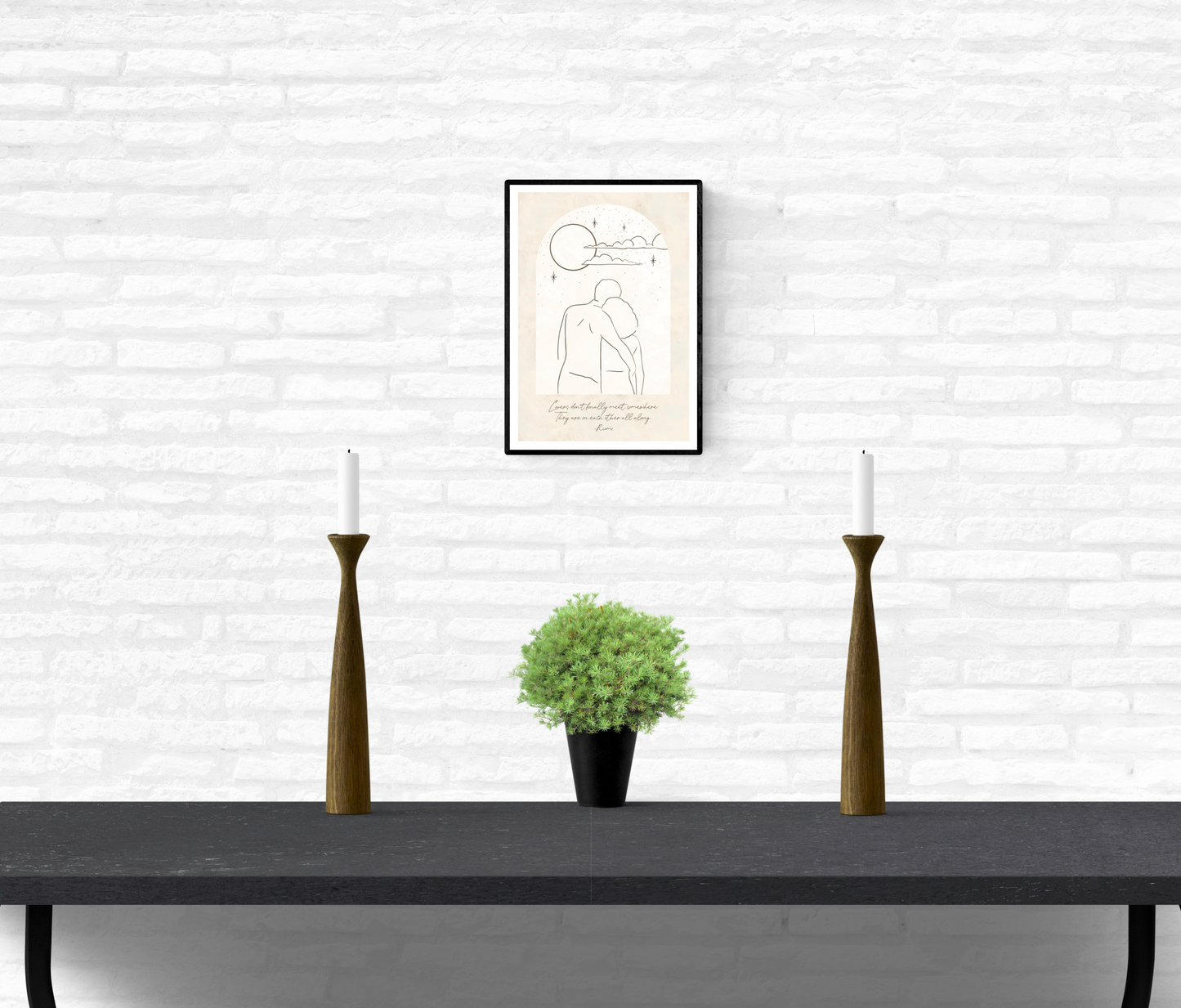 Couple Night Gaze • Wall Art Print