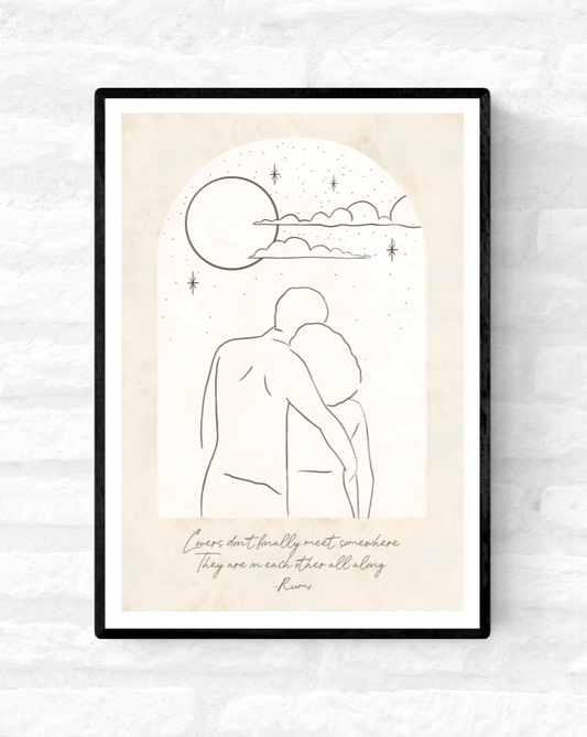 Couple Night Gaze • Wall Art Print