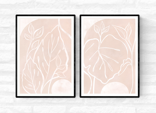 Botanical Line Art Set • Wall Art Prints