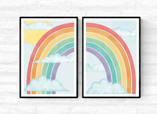 Rainbow Wall Art Duo • Wall Art Print