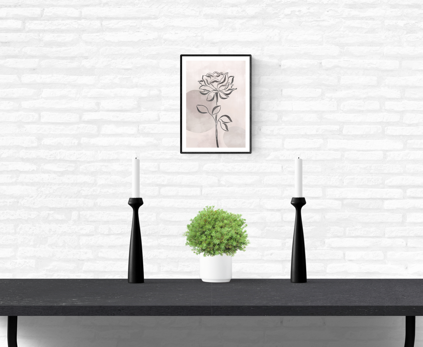 Rose Line Art • Wall Art Print