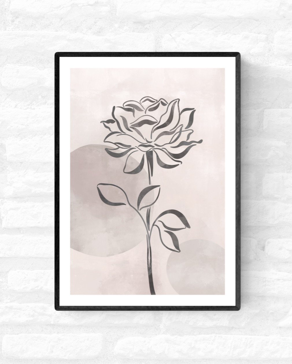 Rose Line Art • Wall Art Print