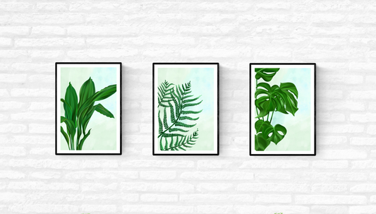 Houseplant Art Print Set • Wall Art Print