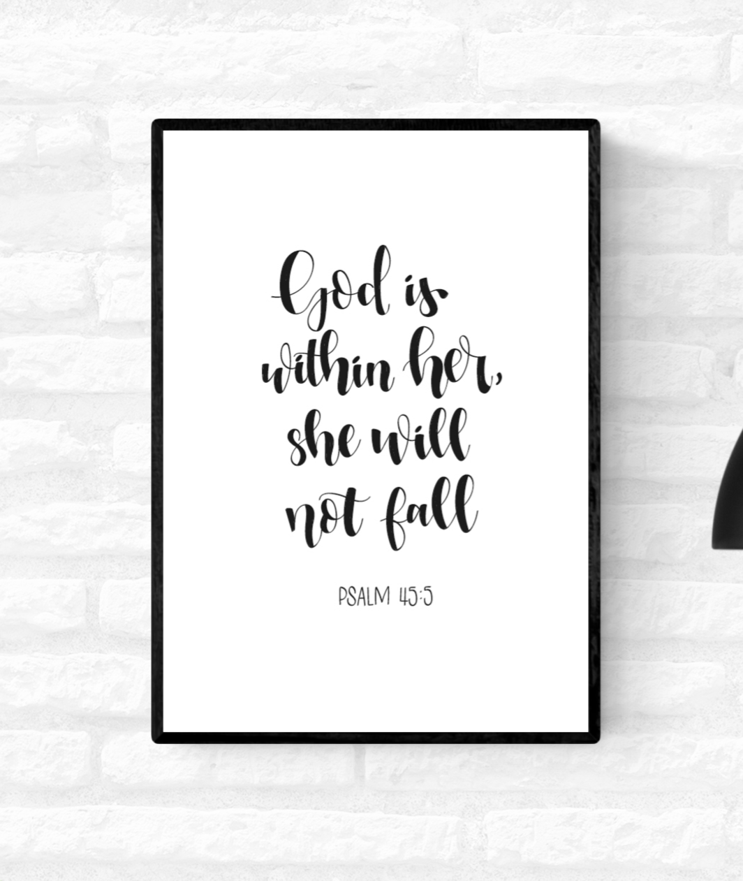 Framed wall quote scripture Psalm 45:5 verse from the Holy Bible