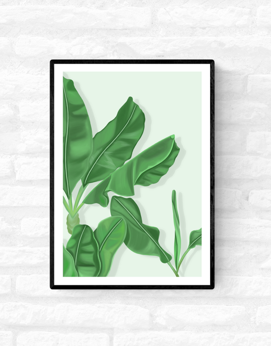 Tropical Banana Leaf • Wall Art Print