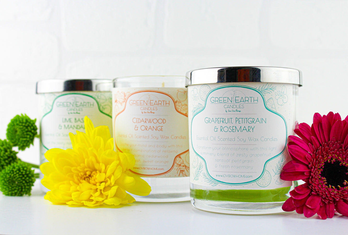2 Natural Essential Oil Scented Soy Wax Candles For £26