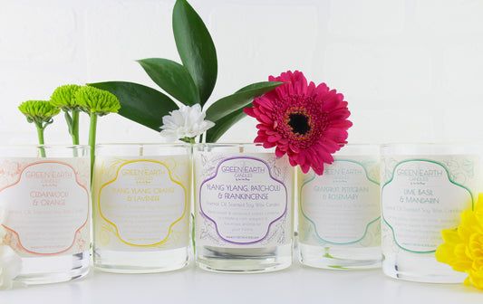 2 Natural Essential Oil Scented Soy Wax Candles For £26