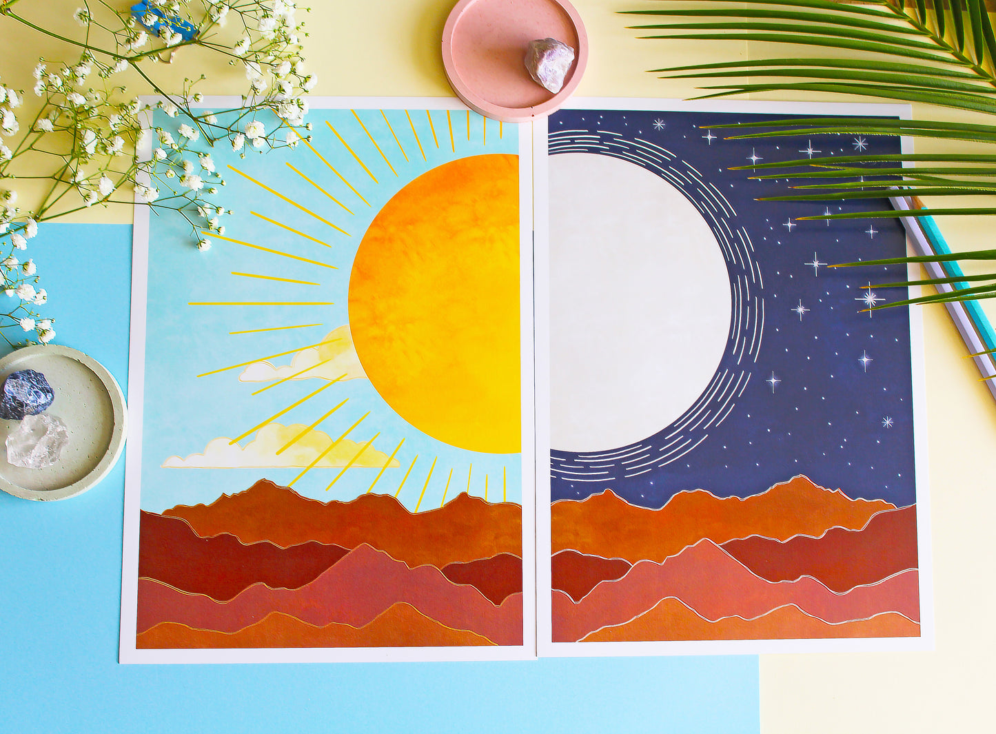 Day & Night Sky Duo • Wall Art Print