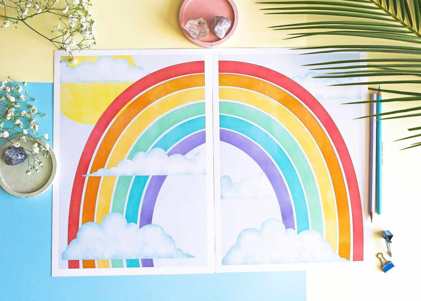 Rainbow Wall Art Duo • Wall Art Print