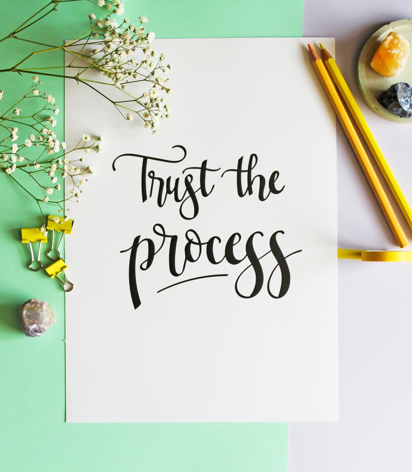Trust The Process • Typography Wall Print
