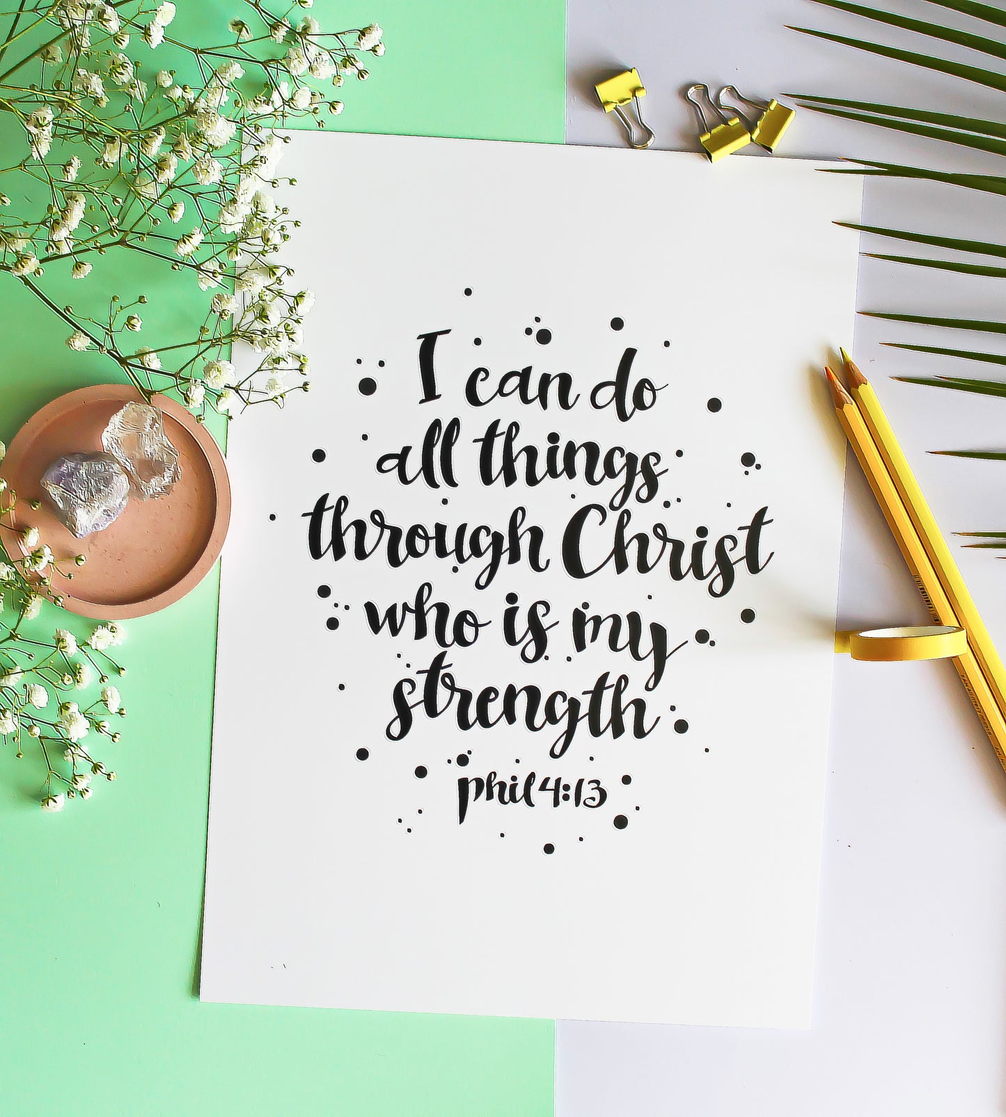Philippians 4:13 • Typography Wall Print