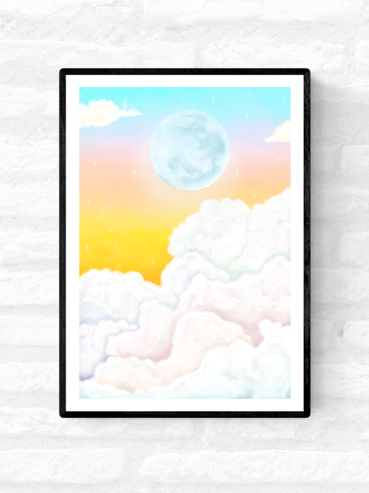 Colourful Dream Clouds • Wall Art Print