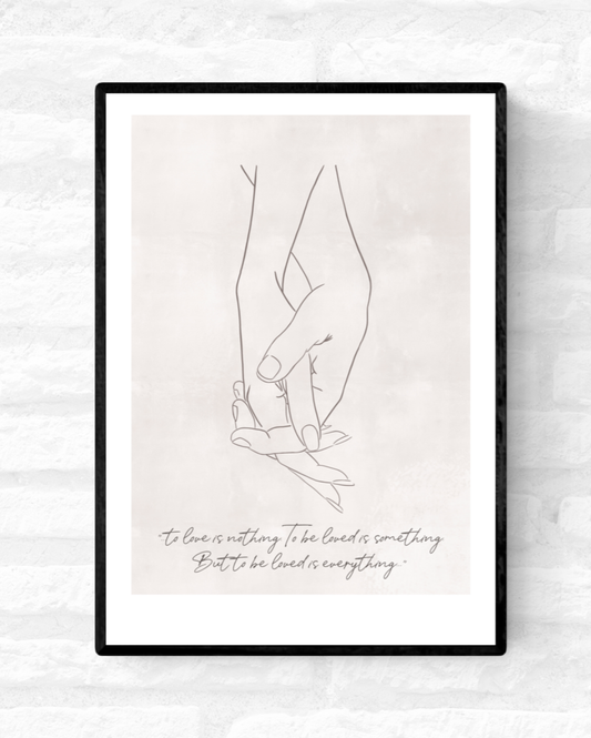 Lovers' Hands - II • Wall Art Print