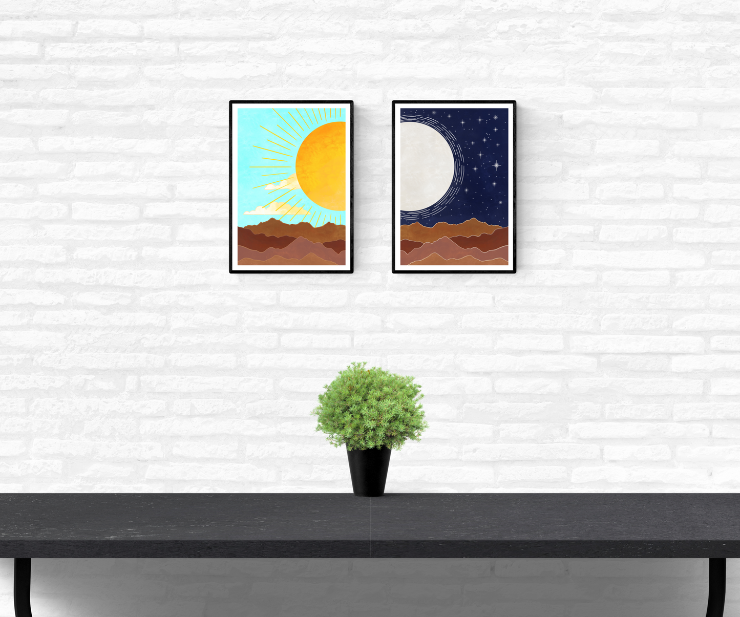 Day & Night Sky Duo • Wall Art Print