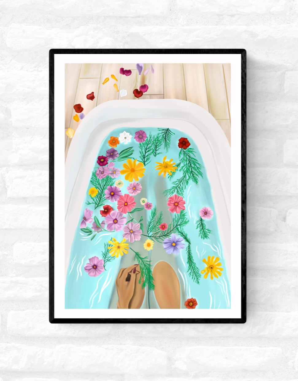 Flower Bath • Wall Art Print