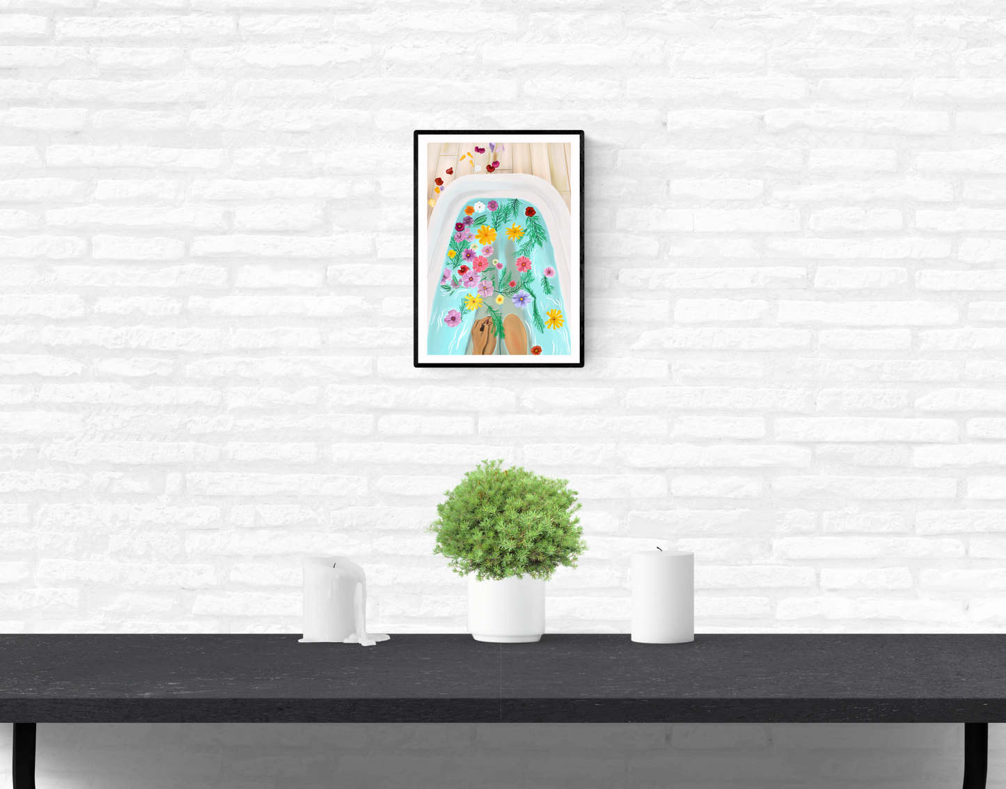 Flower Bath • Wall Art Print