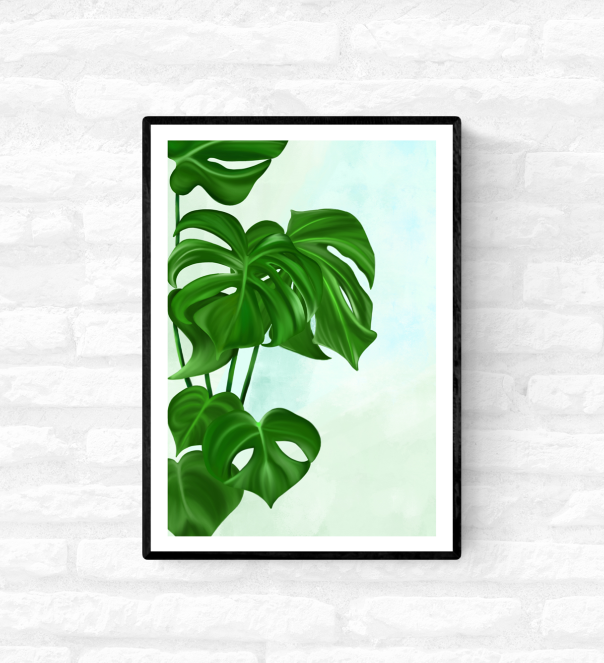 Swiss Cheese (Monstera) - Houseplants • Wall Art Print